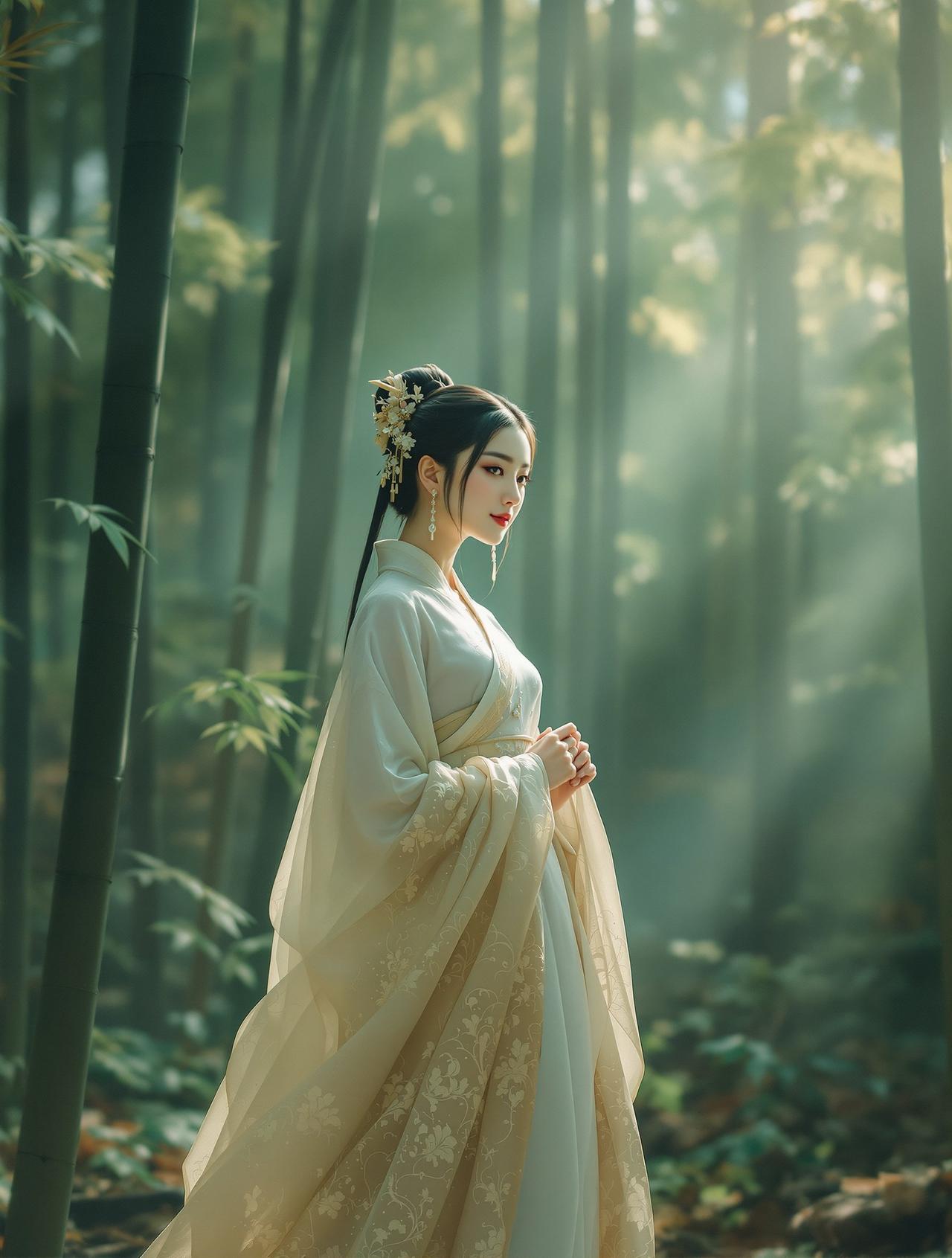 福利cos | 宋制汉服竹林写真